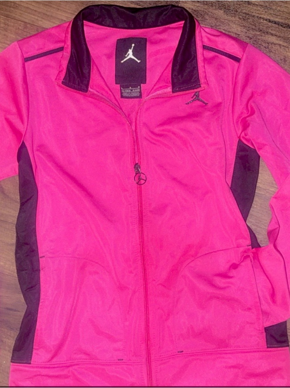 Jordan Women’s Hot Pink and Black Full-Zip Utility Jacket